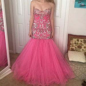 Pink Sherri Hill Mermaid Dress #2975